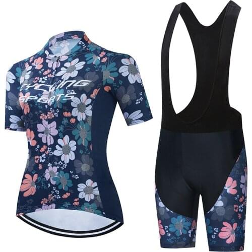SPEED PEAK Woman clothes suit mtb Clothing Long sleeve Set bike jersey cycling equipment Sweatshirts Bib pant Polyester Set
