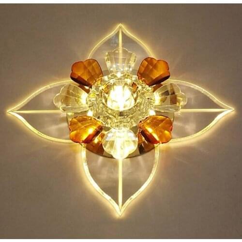 5W modern ceiling lighting led crystal living room hallway lights AC90-240V led lamp for home decoration abajur luminaria