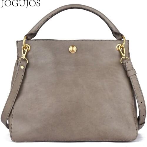 JOJUJOS Genuine Leather Womens Handbag Luxury Shoulder Bag Large Capacity Casual Tote Busniess Office Messenger Bag Shopper Bag