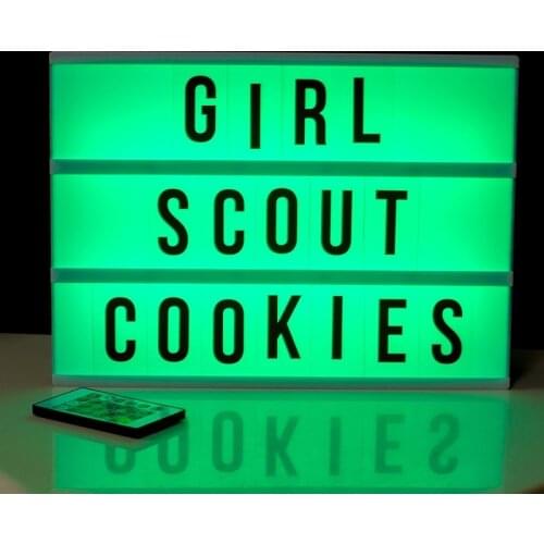 DIY RGB Led Night Lamp A4 A5 Cinematic Lightbox USB LED Night Light Combination Lamp with 90PCS Letters Cards Home Party