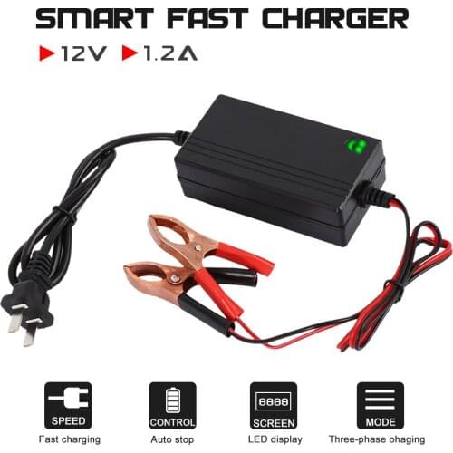 2019 new 12v battery smart charger portable car battery charger