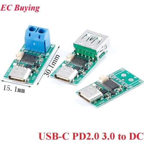 Type-C USB-C PD2.0 3.0 PD3.0 to DC Fast Charge Charging Trigger Polling Detector Notebook Power Supply Change Board Module