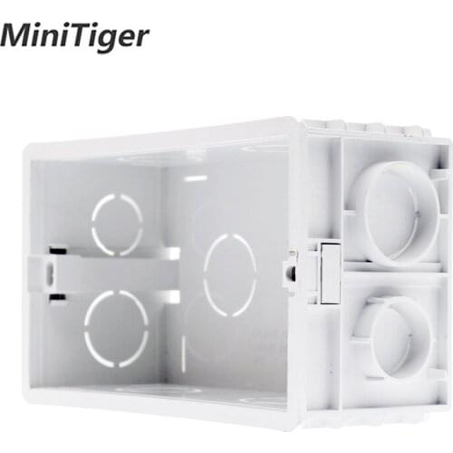 Minitiger Wall Mounting Box Internal Cassette White Back Box 137*83*56mm For 146mm*86mm Standard Touch Switch and USB Socket