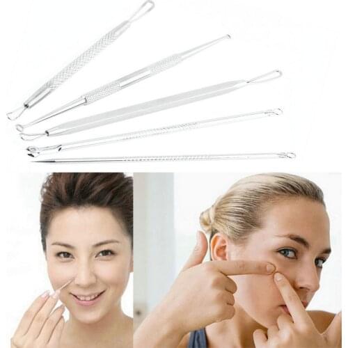 High Quality 5Pcs/set Blackhead Pimple Blemish Comedone Acne Extractor Remover Tool Set Kit Beauty Hot