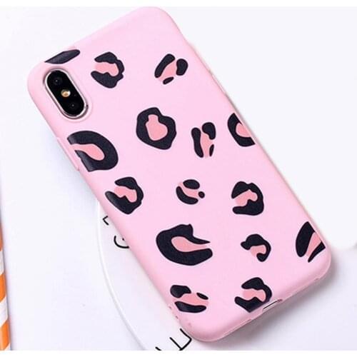 Protective Case Frosted Anti-fall Leopard Pattern Soft Mobile Phone Back Shell Cover for iPhone X/XR/11/11 Pro/12/12 Pro