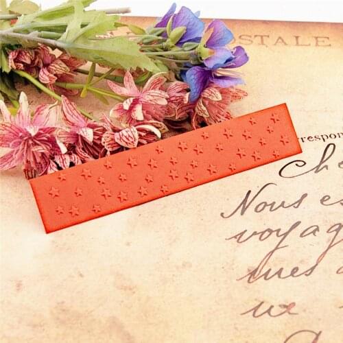 15x3cm stars Way Embossing folders Plastic bump Scrapbooking DIY Template Fondant indentation Cake Photo Album Card Make