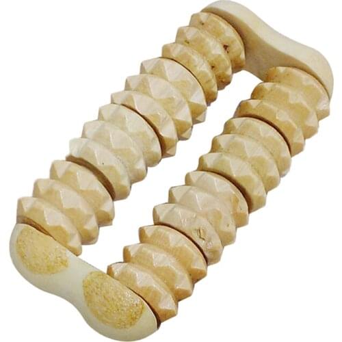 2 Raw Wooden Stress Relief Health Therapy Relax Body Relaxation Massage Wood Roller Hand Held Massager