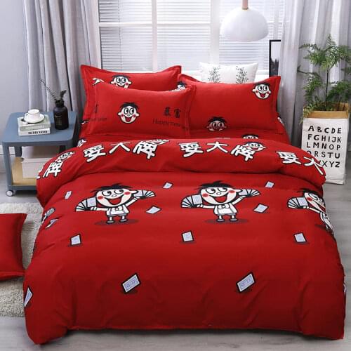 2021New Gules King Bed Quilt Cover Queen Size Bedding Covers Cartoon Kids Bed Linen Single For Children Double Bedding Sets