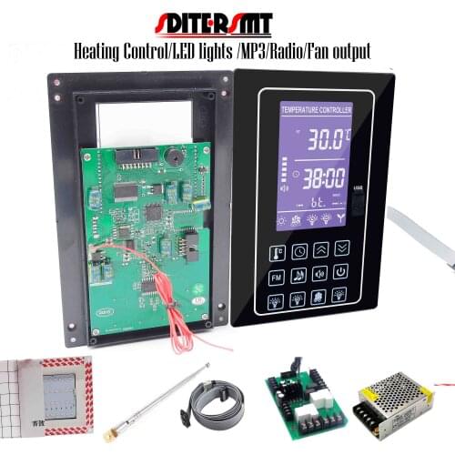 30A 4.5KW Multifunctional Count-Down Sauna Heater Thermostat for Home Personalfor MP3,FM,Light, Fan, AUX Switch