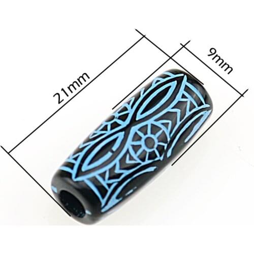 500 Pcs Fluted Corrugated Beads Antique Design Acrylic Spacer Loose Tube Shape Beads 21x9x8mm For Diy Jewelry Making Supplies