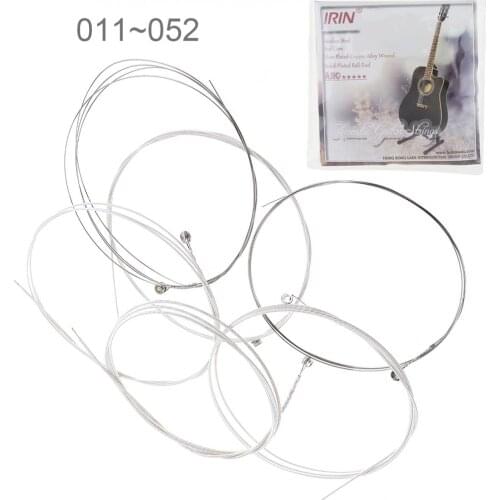 6pcs/lot Acoustic Flok Guitar String 011-052 Inch Steel Core Silver-Plated Copper Alloy with Nickel-Plated Ball-End