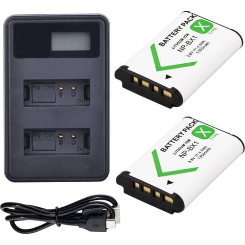 Battery + Charger for Sony HDR-AS30V, HDR-AS50R, HDR-AS100VR, HDR-AS200VR, HDR-AS300R, FDR-X1000VR, FDR-X3000R POV Action Cam