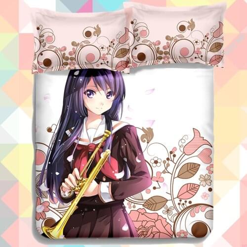 Anime Cartoon Hibike! Euphonium Sound ! Euphonium Quilt Cover Printed Bedding Set With Pillow Cases Bed Sheet Duvet Cover Set