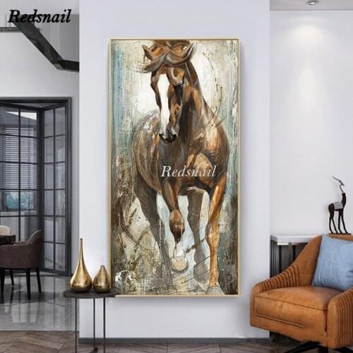 Large Vintage Horse Animal 5D DIY Diamond painting cross-stitch Full Diamond embroidery mosaic Wall Art EE951