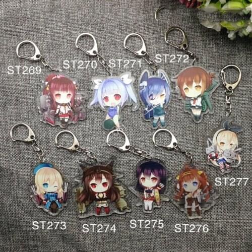 1pc Kantai Collection Kan Colle Hibiki Yamato key ring key chain llaveros para