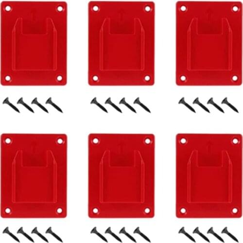ABS Plastic Tool Holder For Dewalt 20V Drill Mount Fit For M18 Tools With Screws, Red