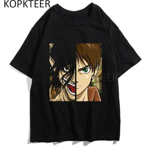 Eren Yeager Mikasa Attack on Titan T Shirt Men Women Graphic T-Shirts Novelty Funny Harajuku Tshirts Summer Short Sleeve Tops