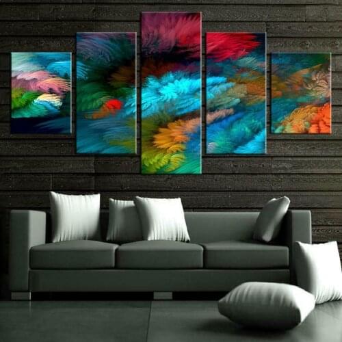 Abstract Colorful Display 5 pcs Modern Home Wall Decor Canvas Picture Art HD Print Painting On Canvas for Living Room