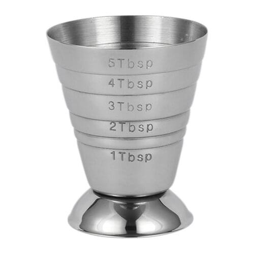 75ML Stainless Steel Multi Level Measure Jigger Bartender Tools Bar Accessories in 3 Signed Measuring