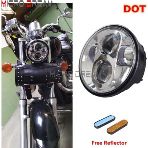 Motorcycle 7'' LED Headlight Head Lights DRL Front Head Lamp Projector Lighting For Harley Sportster Dyna Street Bob Wide Glide