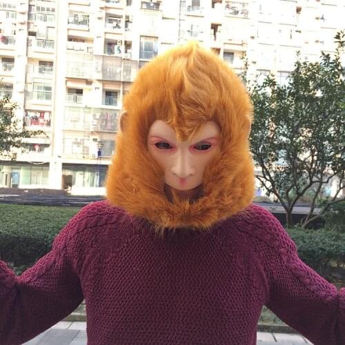 New Sun Wukong Mask Journey To The West Performance Monkey King Costumes Mask Hericium Halloween Party Costumes Caps