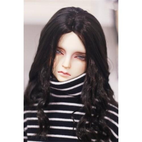 BJD doll wig is suitable for 1/3 1/4 size versatile medium split milk silk large wavy hair doll accessories for both men and wom