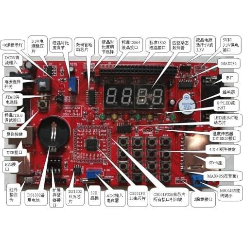 C8051F C8051F320 USB development board learning board C 8051 F320
