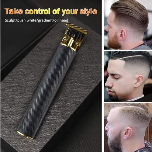 Professional Hair Clippers Barber Haircut Men Cordless 0mm Bladhead Hair Trimmer Rechargeable Sculpture Cutter Shaving Machine