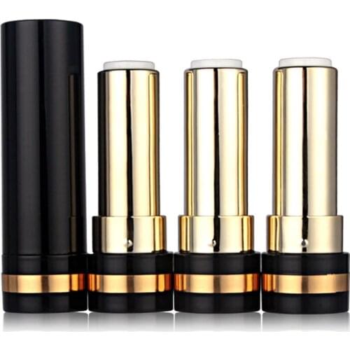 New Empty DIY Lip Balm Tubes Container Lipstick Fashion Cool Lips Tube Lipsticks Bottle Beauty Black Color 12.1mm 20pcs/lot