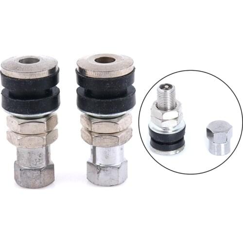 Motorcycles Tire Valve Dust Cap Tubeless Wheel Scooter TR161 2pcs Stem Electrombile Rim Stainless Steel Bolt