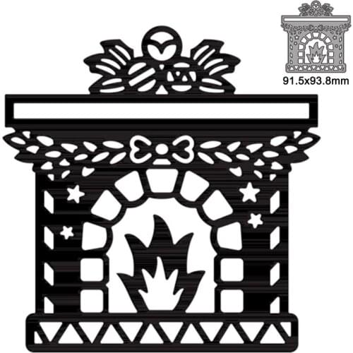 Happy Christmas Stove Metal Cutting Dies Stencils For DIY Scrapbooking Photo Album Season Embossing DIY Paper Cards 2021 New