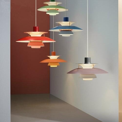 Modern Pendant Lights Colorful Umbrella Led Suspend Lamp for Living Room Kitchen Dining room Restaurant Lighting Fixtures
