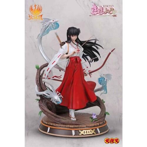 GK Fire Phoenix Statue Anime Inuyasha 1/7 Kikyo Limit Customized Statue Resin Action Figure Collection Model Toys Y2057