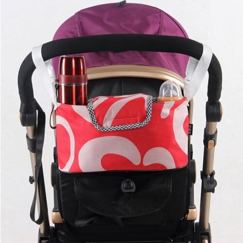 Baby Stroller Bag Nappy Diaper Bottle Thermal Bags For Mom Carriage Hanging Basket Storage Organizer Stroller Accessories BB0920