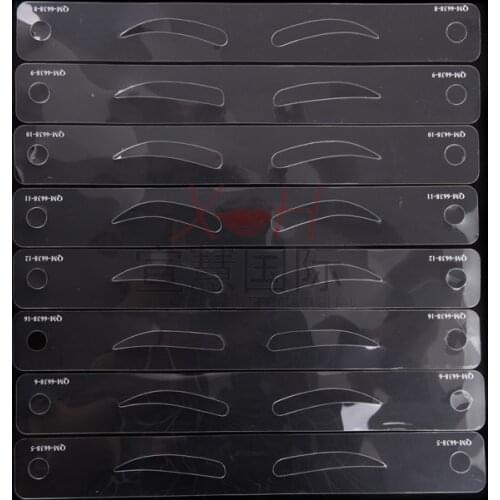 12pcs Different Linear Eyeliner Models Eyebrow Stencils Eyeliner Card Makeup Auxiliary Tools