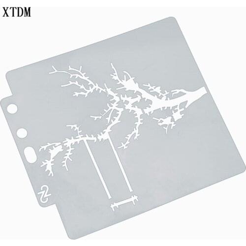 Branch plastic mold shield DIY cake scrapbook stencils hollow Embellishments printing lace ruler Valentines Day