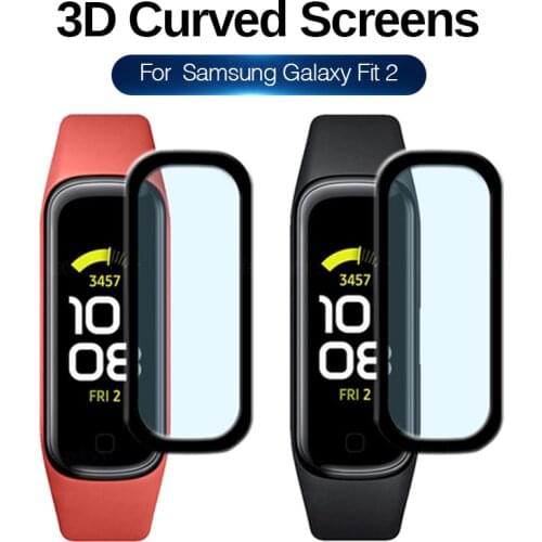 2 PCS Screen Protector On For Samsung Galaxy Fit 2 Smart Watch Full Edge Protection Cover Fit2 Soft Protective Film Not Glass