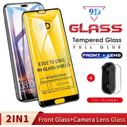 2Pcs Tempered Glass For Huawei P Smart Plus Z Nova 5i 5T 6 Protective Film Cover on Honor 9X 8X 20 Camera Lens Glass Protector