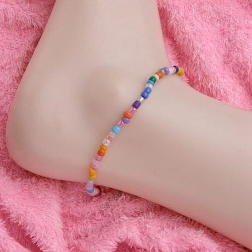 Bohemian Style Women Anklet Adjustable Fashion Handmade Beach Ankle Bracelet Beaded Anklet Jewelry Accessories