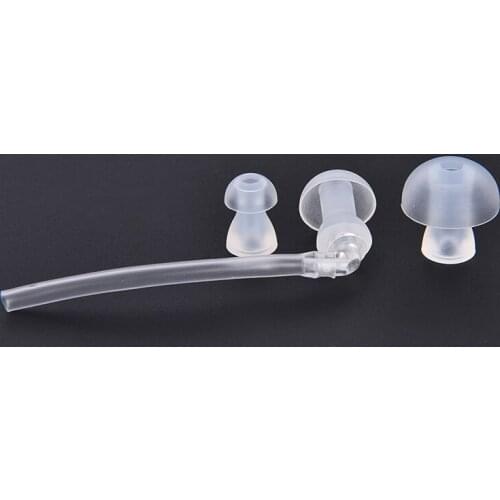 1Tubes + 3 Ear Plugs(L M S) Hearing Aid Earplug Eartips With Sound Tube Hearing Aids Accessories Earpiece