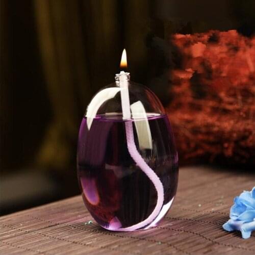 10pcs/pack Oval Shaped Glass Oil Lamp Wedding Decoration Handcraft Friend Gift Candle Holder