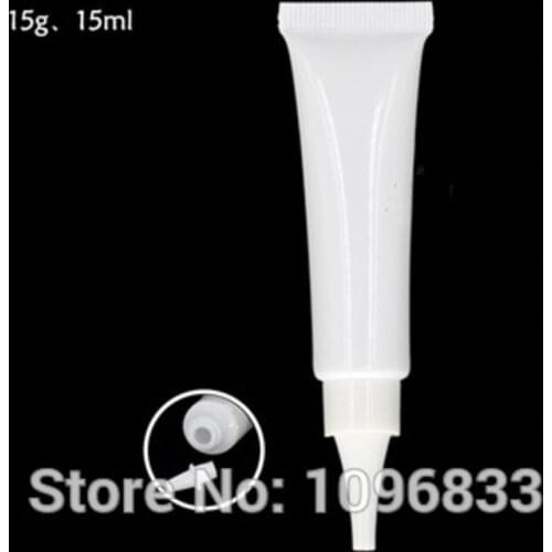 15G 15ML White Soft Tube with Short Pointed Cap, Medical or Cosmetic Cream Packing Tubes, Empty Plastic Soft Bottles100pc/Lot