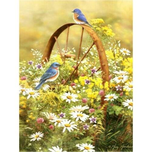 5d diy Diamond Embroidery Sparrow flower Landscape diamond Painting rhinestones pictures Cross-Stitch Christmas Gift Home Decor