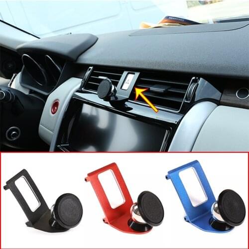 Aluminum Alloy Car Air Vent Mobile Phone Holder GPS Navigation Bracket For Land Rover Discovery 5 LR5 L462 Auto Accessories