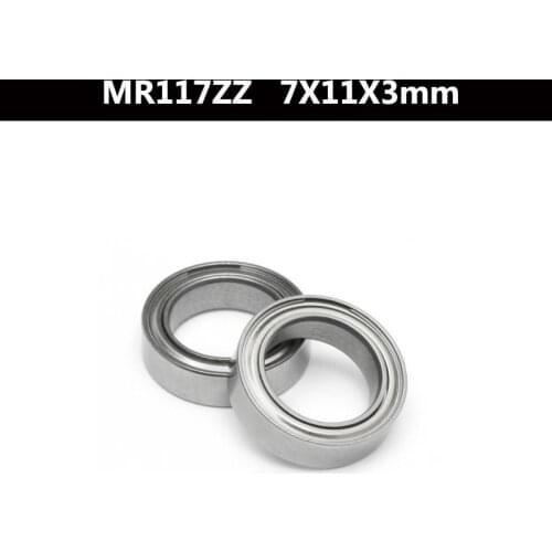 Free Shipping 10 PCS MR117ZZ ABEC-5 7X11X3 mm Deep groove Ball Bearings MR117 / L-1170 ZZ