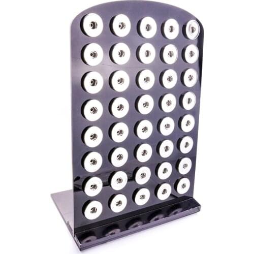 Black Acrylic Snap Button Stands Display Detachable Set 12mm 18mm Snap Buttons Ginger Snaps Jewelry