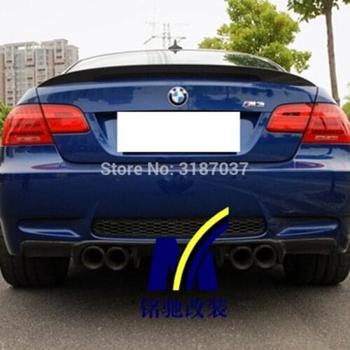 For BMW E92 Spoiler 3 Series 2 Door E92 M3 & E92 2005- 2012 Carbon Fiber Rear Roof Spoiler Wing Trunk Lip Boot Cover Car Styling