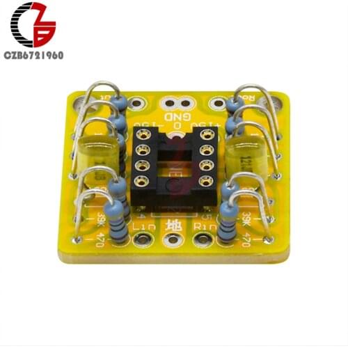 Dual OP Amp Board Preamp DC Amplification PCB for NE5532/OPA2134/OPA2604/AD826