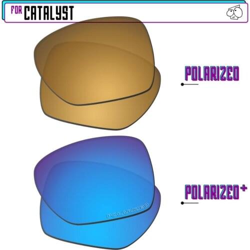 EZReplace Polarized Replacement Lenses for - Oakley Catalyst Sunglasses - BlueP Plus-GunmetalP