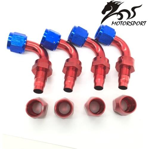 AN10-90 90 Degree Aluminum Oil Cooler Hose Fitting Swivel Hose End Fitting Adapter Oil Fuel Line